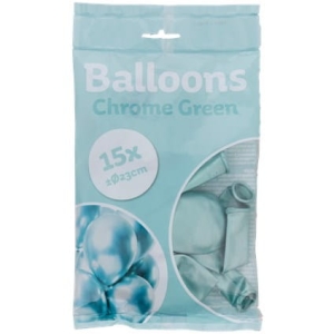 Balony chromowane niebieskie 15 szt.