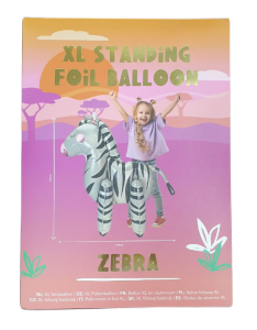 Balon foliowy XL 100x110 cm Zebra