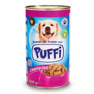 Karma mokra dla psa PUFFI z jagnięciną puszka 1240g