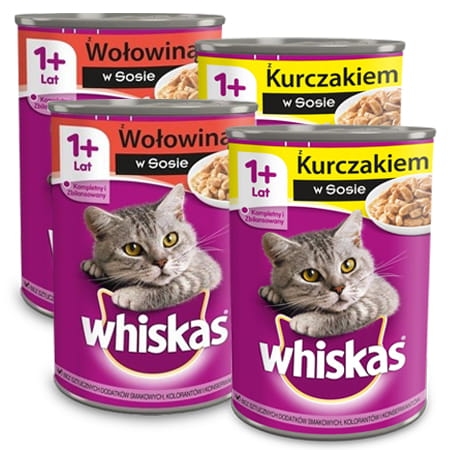 Karma dla kota Whiskas Adult 3+1 puszka 4x400g 251153 6.jpg