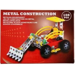METALOWE klocki konstrukcyjne 108 elementów Koparka 4+