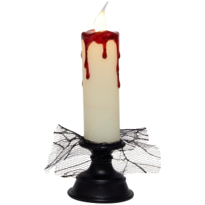 Świecznik  świeca na Halloween ze świecą LED 21,5 cm