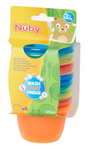 Miseczki na przekąski z pokrywkami Nûby 120 ml 6 sztuk