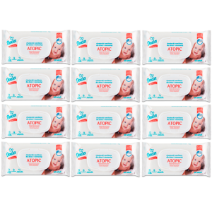 DADA ATOPIC Specjal Care Chusteczki do skóry atopowej 12x50szt