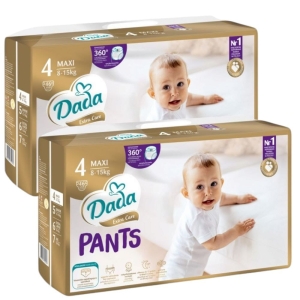 Dada Extra Care pieluchomajtki PANTS 4 MAXI 8-15 kg 2x46 szt. 92 sztuki  złote