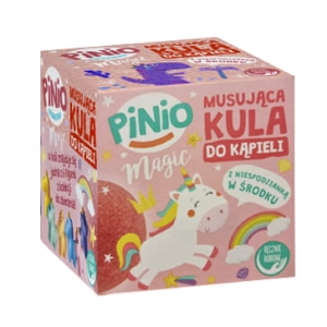 Musująca kula do kąpieli Pinio Magic z niespodzianką 140g Różowa  NEW