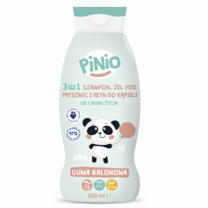 Pinio 3w1 Szampon Żel Płyn do kąpieli Guma Balonowa 500ml  NEW