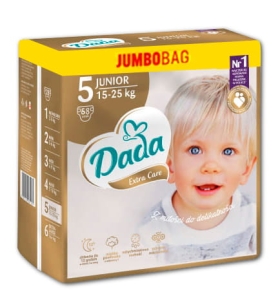 Dada pieluchy jednorazowe Extra Care 5 JUNIOR 15-25 kg 68 szt.