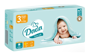Pieluchy jednorazowe Dada Extra Soft 3 MIDI 4-9 kg 54 szt . new
