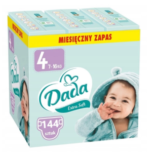 Pieluchy jednorazowe Dada Extra Soft 4 MAXI 7-16 kg 144 szt new