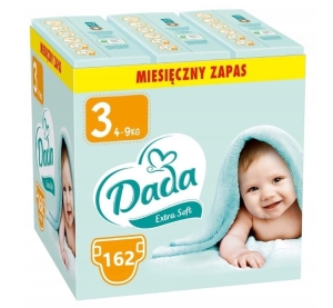 Pieluchy jednorazowe Dada Extra Soft 3 4-9 kg 162 szt