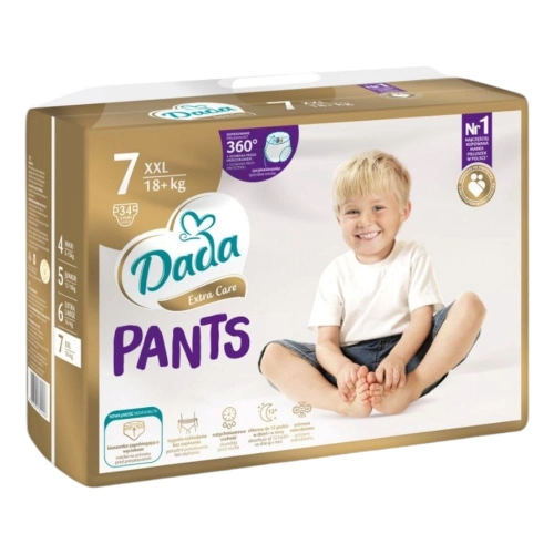 Dada Extra Care pieluchomajtki Pants 7 XXL 18+ kg 34 sztuki