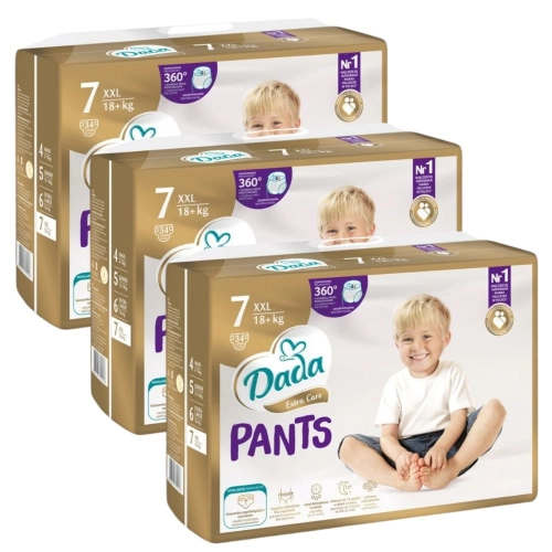 Dada Extra Care pieluchomajtki Pants 7 XXL 18+ kg 3x34 sztuki NEW