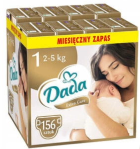 Dada Pieluchy jednorazowe Extra Care 1 NEWBORN  2‑5 kg 6x26 szt. NEW