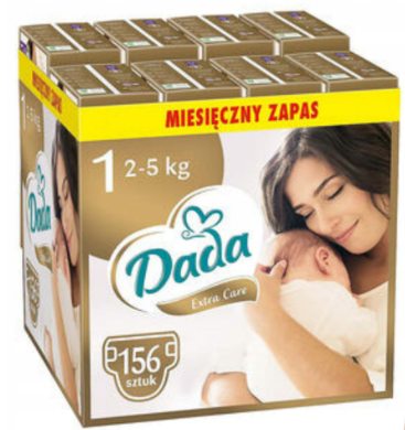 Dada Pieluchy jednorazowe Extra Care 1 NEWBORN  2‑5 kg 6x26 szt. NEW