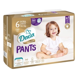 Dada Extra Care pieluchomajtki PANTS 6 Extra Large 16+ kg 38 szt. złote NEW