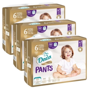 Dada Extra Care pieluchomajtki PANTS 6 Extra Large 16+ kg 3 x38 szt. złote  114  sztuk NEW
