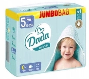 Pieluchy jednorazowe Dada Extra Soft 5 JUNIOR 15‑25 kg 90 szt Jumbo bag