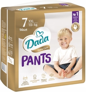 Dada Extra Care pieluchomajtki Pants 7 XXL JUMBOBAG 18+ kg 56 sztuk