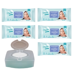 Chusteczki nawilżane Dada Extra Soft Sensitive 5x80 szt. + pudełko