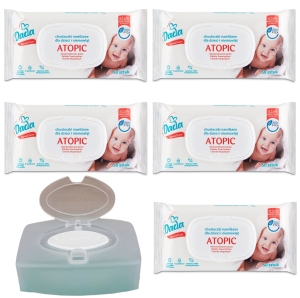 DADA ATOPIC Specjal Care Chusteczki do skóry atopowej 5x50szt + pudełko