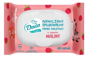 Nawilżany papier toaletowy Dada 60 szt. malina