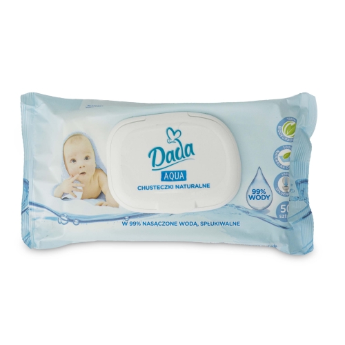 Chusteczki naturalne Dada Aqua 50szt.  spłukiwalne 616248