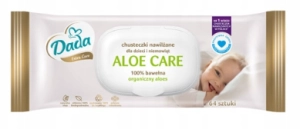 Chusteczki nawilżane Dada Extra Care Aloe Care organiczny aloes 64 szt.