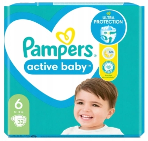Pampers Active Baby 6 Pieluszki 13-18 kg 32 sztuk