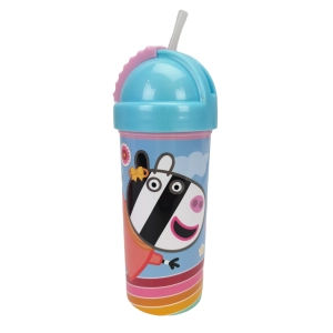 Kubek na napoje Świnka Peppa z przesuwaną pokrywką 410 ml
