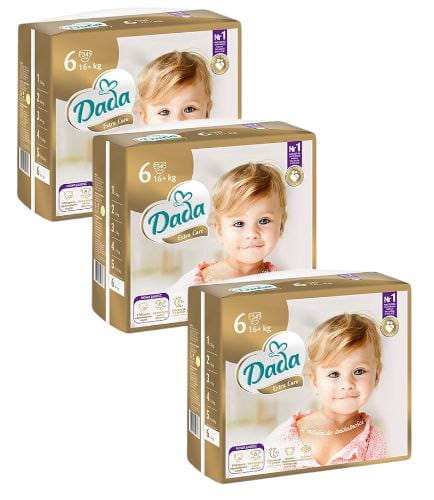 Dada Pieluchy jednorazowe Extra Care 6 extra large  16+ kg 3x34 szt. 102szt