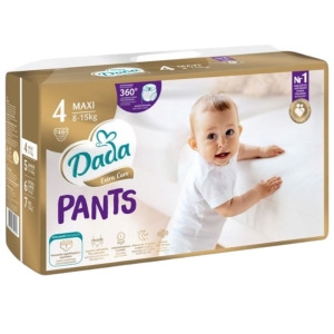 Dada Extra Care pieluchomajtki PANTS 4 MAXI 8-15 kg 46 szt. złote