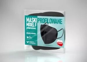 maska przeciwpyłowa maseczka higieniczna ochronna jednorazowa profilowana model F 9 sztuk
