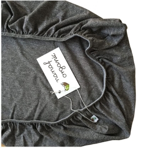 Nanaf Organic, BAMBUS, Prześcieradło do kosza mojżesza 40x90 cm, ciemnoszare