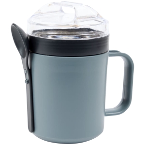 Kubek na jogurt z łyżeczką niebieski 400 ml