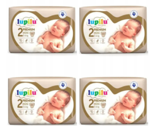 LUPILU Pieluchy PREMIUM 2 Mini 3-6 kg 176 szt. Złote 