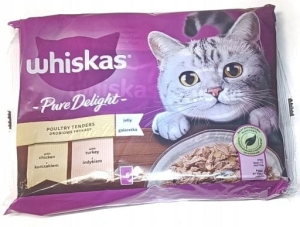 Mokra karma dla kotów WHISKAS Potrawka w Galaretce 6x85 g  kurczak indyk