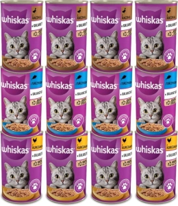 Whiskas CAT Adult Karma mokra MIX SMAKÓW w galaretce dla kota 12x400g