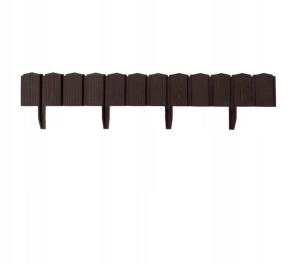 Obrzeże ogrodowe palisada tworzywo sztuczne Scala 78,5 cm x 10,5 cm brązowy