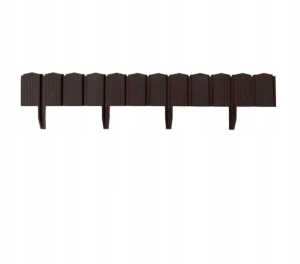 Obrzeże ogrodowe palisada tworzywo sztuczne Scala 78,5 cm x 10,5 cm brązowy