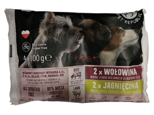 Pet Republic małe rasy wołowina jag. 4x100g pies