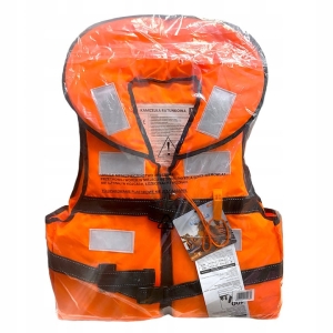 Spokey Kamizelka ratunkowa kapok rozm. M 60-70kg pomarańczowa z kołnierzem 