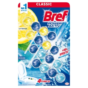Bref zawieszka czyszczenie WC Power Activ cytryna + ocean 2x2x50g