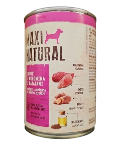 Maxi Natural Karma mokra dla psa Indyk i wołowina z batatami 400g NEW