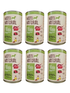Maxi Natural Karma mokra dla psa Jeleń i wołowina z żurawiną 6x 400g