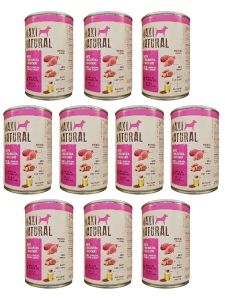 Maxi Natural Karma mokra dla psa Indyk i wołowina z batatami 10x 400g