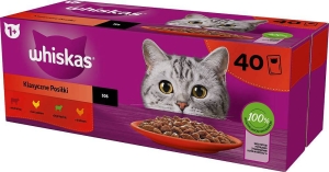 Whiskas Klasyczne Posiłki Mix smaków Karma w sosie dla kota 40x85g