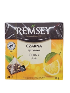 Remsey Herbata czarna cytrynowa 20 torebek 40g
