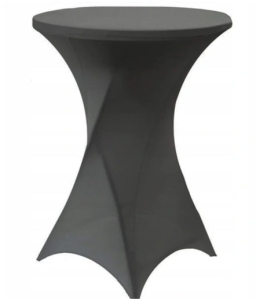 Pokrowiec obrus ozdobny na stół stolik barowy Ø 80 x 110 cm szary