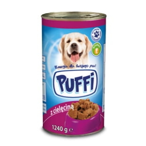 Karma mokra dla psa PUFFI z cielęciną puszka 1240g 